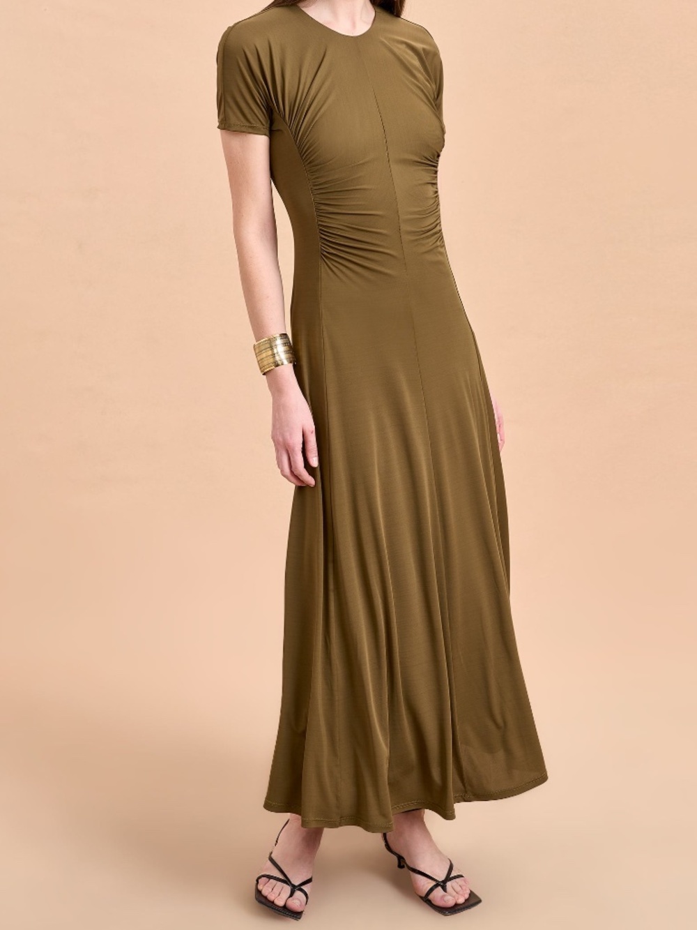 La Ligne Cosima Dress in Olive, Size Medium NWT